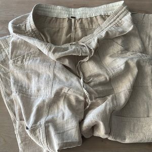Free People Feelin' Good Linen Blend Utility Pants